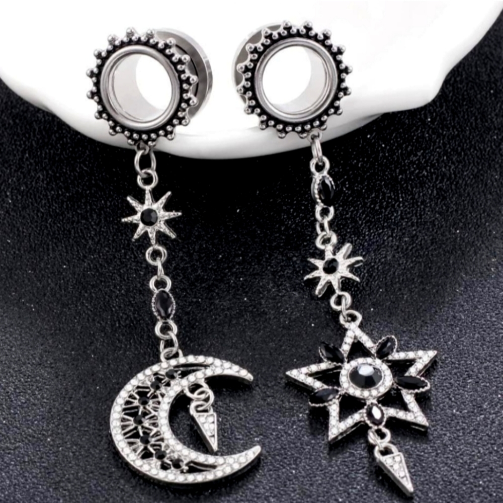 Moon and star dangle gauges (0g)